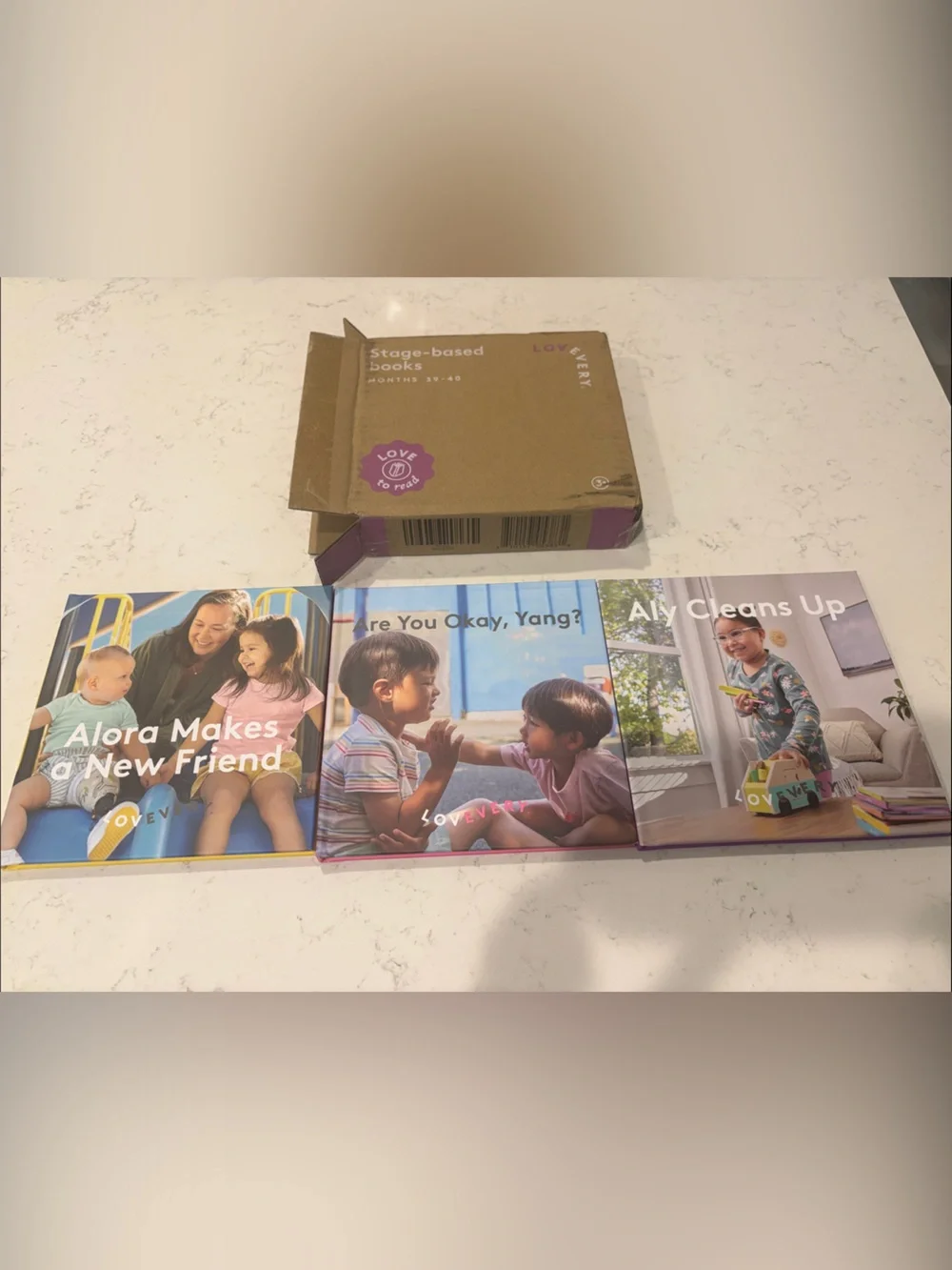 NIB Lovevery 3 Book Set - Ay Cleans Up, and More